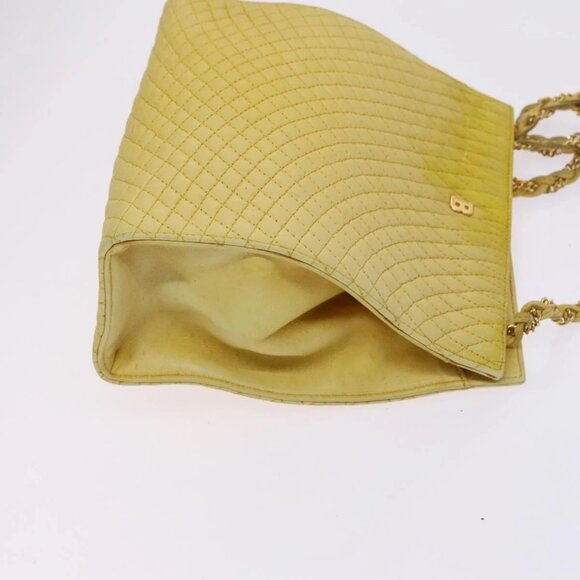 TORY BURCH Bally Tote Bag PVC Leather 2Set Black Yellow - Picture 10 of 14